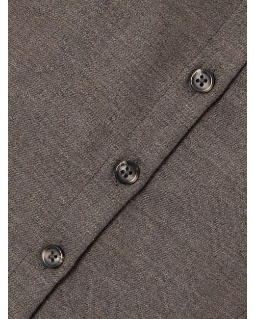 LIBEROWE Gray Lavinia Woven Peplum Blouse