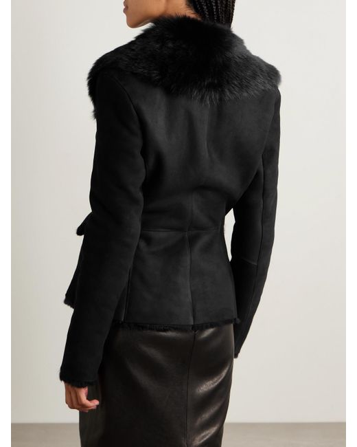 Magda Butrym Black Shearling Jacket