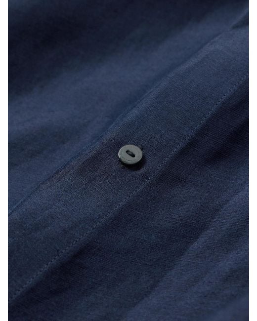 Olivia Von Halle Blue Kick Pyjama Aus Einer Leinen-Seidenmischung