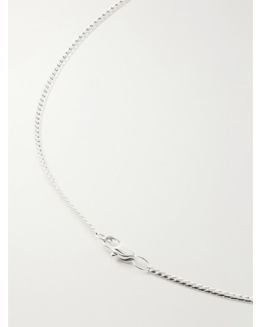 Laura Lombardi Natural Mini Omega Platinum-Plated Necklace