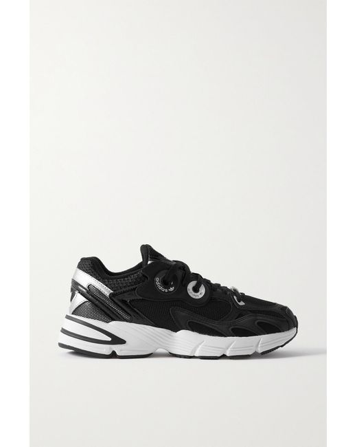 adidas Originals Astir Shell-trimmed Mesh Sneakers in Black | Lyst UK