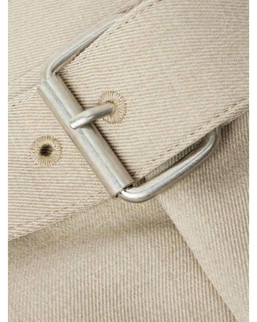 Bottega Veneta Natural Belted Paneled Wool-Twill Tapered Pants
