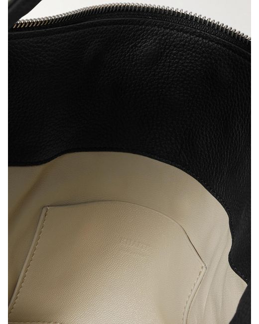 Khaite Black Elena Studded Textured-Leather Shoulder Bag