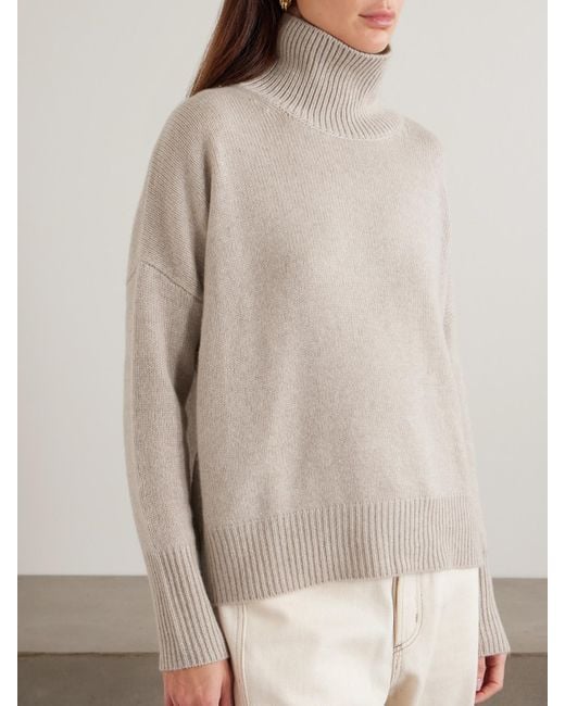 Lisa Yang Natural Heidi Cashmere Turtleneck Sweater