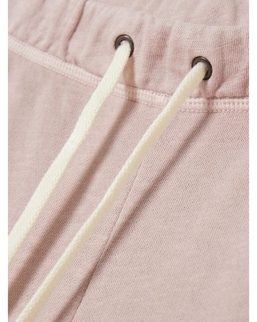 James Perse Natural Cropped Cotton-Terry Track Pants