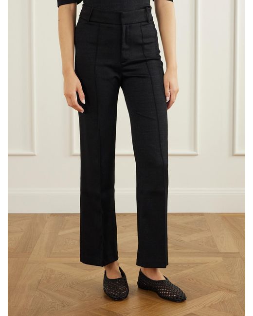 D'Estree Black Yoshitomo Drill Wide-Leg Pants