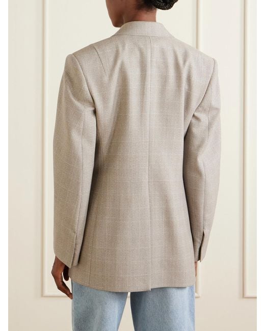 Bottega Veneta Natural Prince Of Wales Wool Blazer