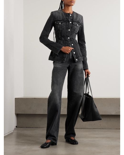 Haikure Blue Bibi Mid-Rise Barrel-Leg Jeans