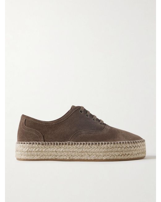 Baskets Plates-Formes Façon Espadrilles En Daim J.W. Anderson en coloris Brown