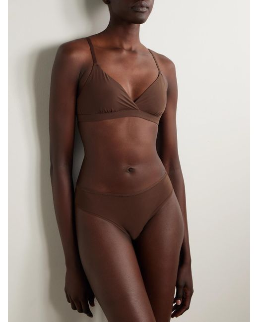 Skims Brown Fits Everybody Crossover Bralette