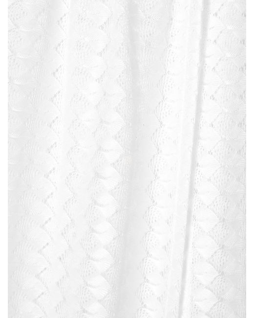 Melissa Odabash White Mendi Open-Knit Maxi Skirt