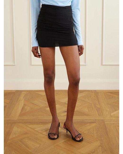 Wardrobe NYC Black Mesh Mini Skirt