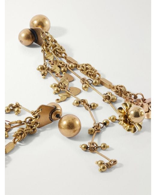 Dries Van Noten White Embellished-Tone Earrings