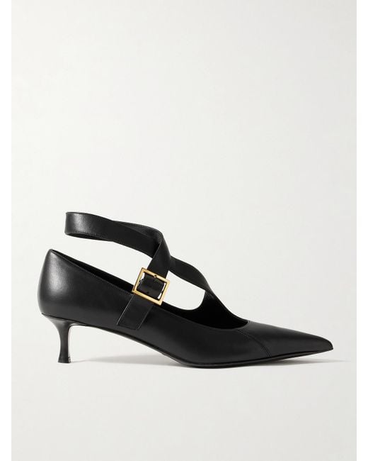 Khaite Black Sloan Leather Pumps
