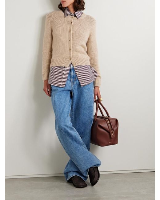 Nili Lotan Natural Saskia Cardigan Aus Kaschmir
