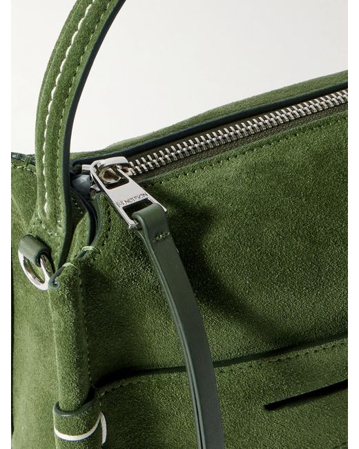 Sac Porté Épaule En Daim À Broderies Loafer J.W. Anderson en coloris Green