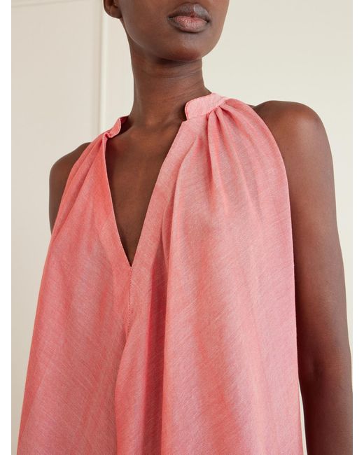 Marrakshi Life Pink The Halter Cotton Maxi Dress