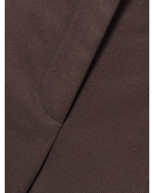 Frankie Shop Brown Lyra Twill Flared Pants