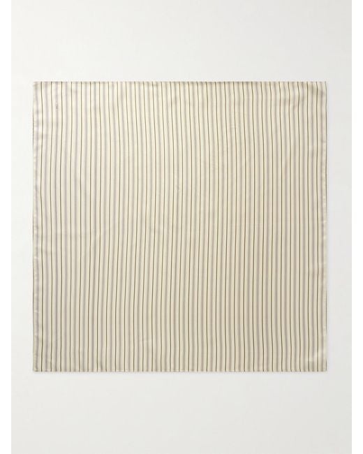 Totême Natural Signature Striped Silk-Twill Scarf