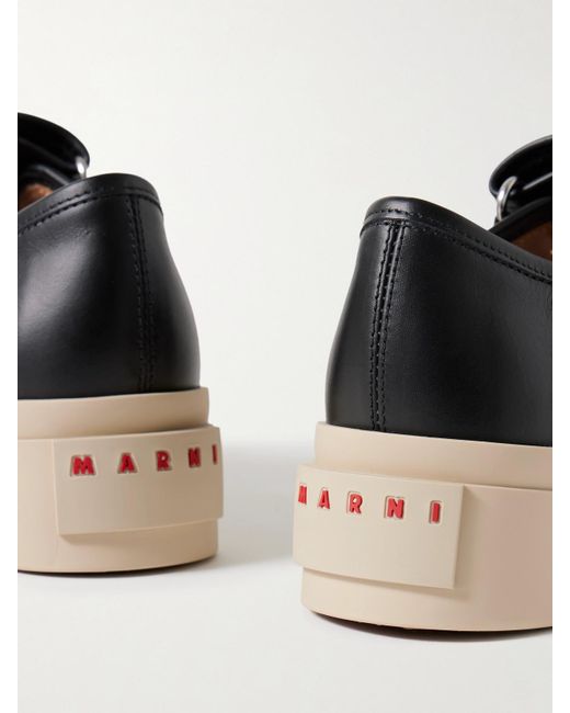 Marni Black Pablo Leather Mary Jane Platform Sneakers