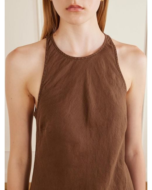 James Perse Brown Linen Maxi Dress