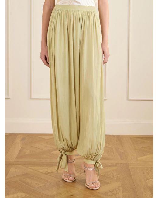 Chloé Metallic Satin Tapered Pants