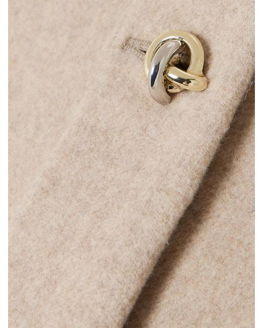 Veronica Beard Natural Philips Cropped Wool-Blend Jacket