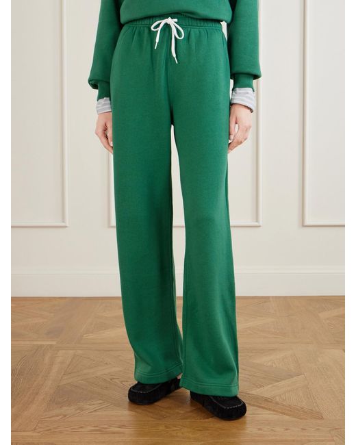 Polo Ralph Lauren Green Cotton-Blend Jersey Straight-Leg Sweatpants