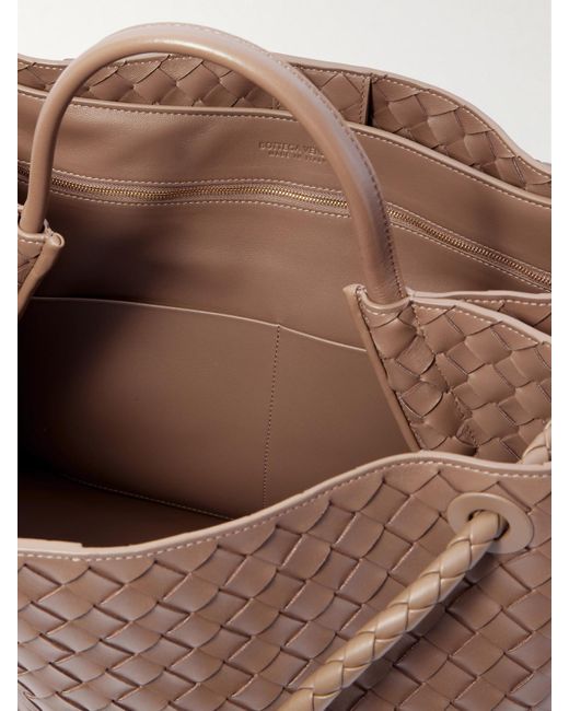 Bottega Veneta Brown Andiamo Large Intrecciato Leather Tote