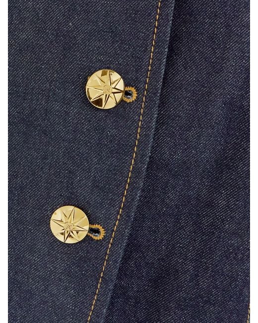 Zimmermann Blue Button-Embellished Denim Jacket