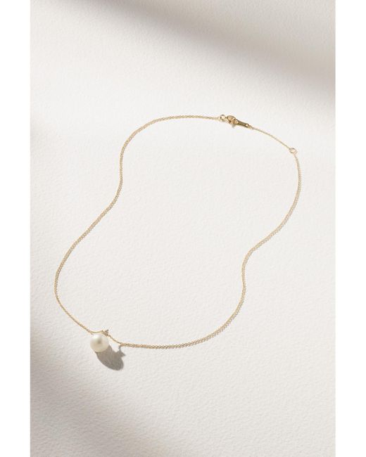Mizuki Natural 14-Karat, Pearl And Diamond Necklace