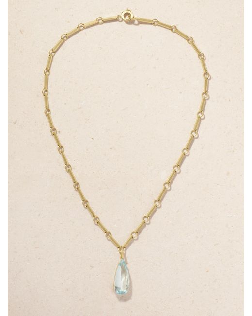 Irene Neuwirth Natural Heroic 18-Karat Aquamarine Necklace
