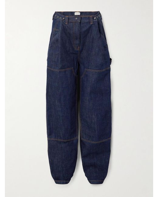 Magda Butrym Blue Wandelbare Hoch Sitzende Jeans Mit Weitem Bein