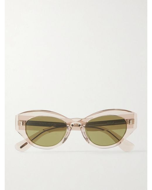 Oliver Peoples Natural Lerrue Cat-Eye Acetate Sunglasses