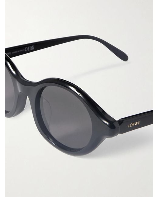 Loewe Black Round-Frame Acetate Sunglasses