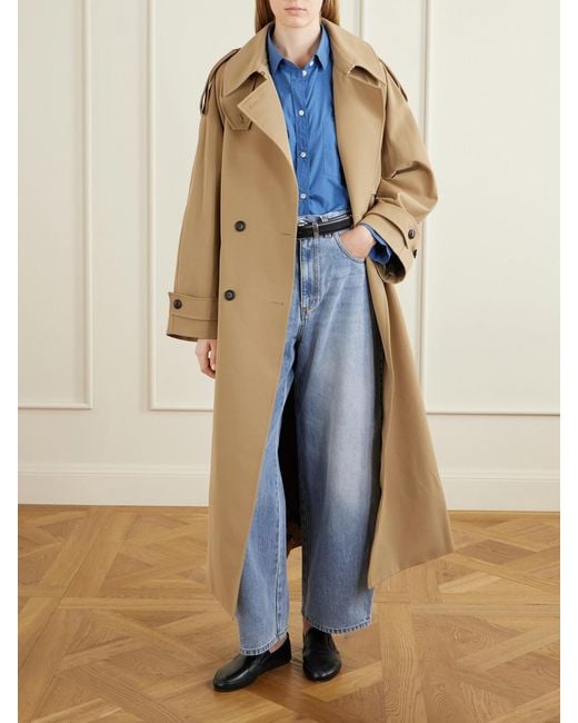 Rohe Natural Classic Double-Breasted Gabardine Trench Coat