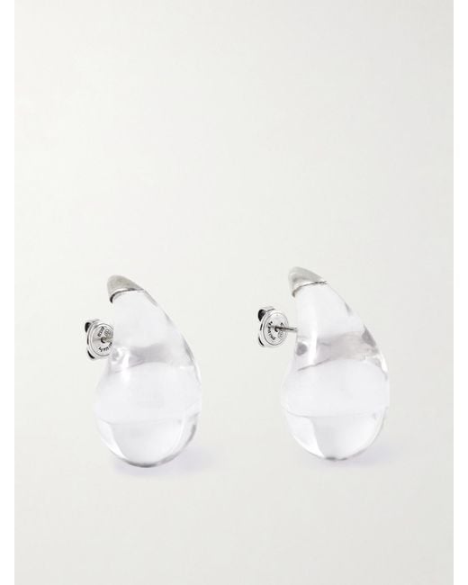 Bottega Veneta Natural Resin And Sterling Earrings