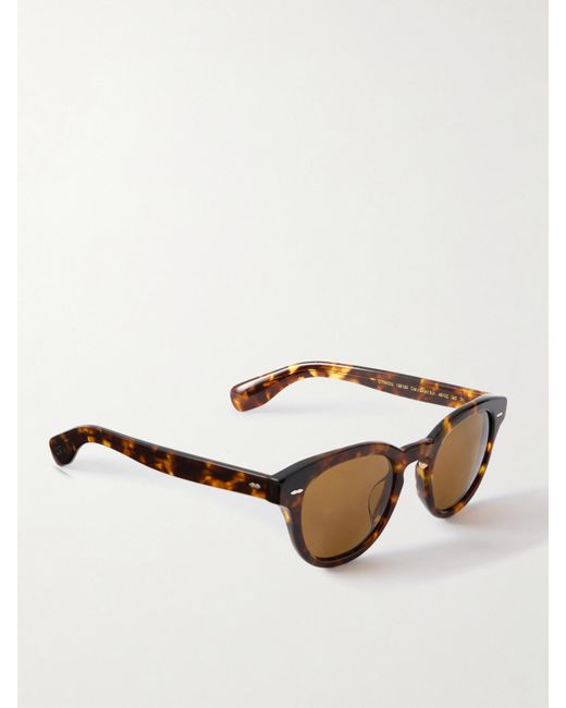 Oliver Peoples Brown Cary Grant Sonnenbrille Mit Rundem Rahmen Aus Azetat
