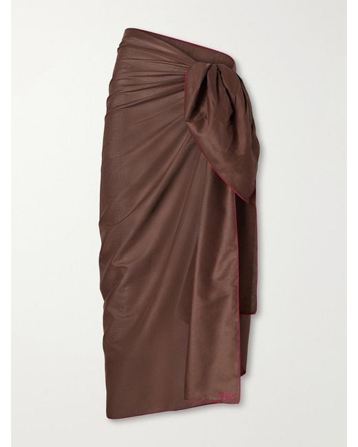 Eres Brown Cabine Cotton-Voile Pareo