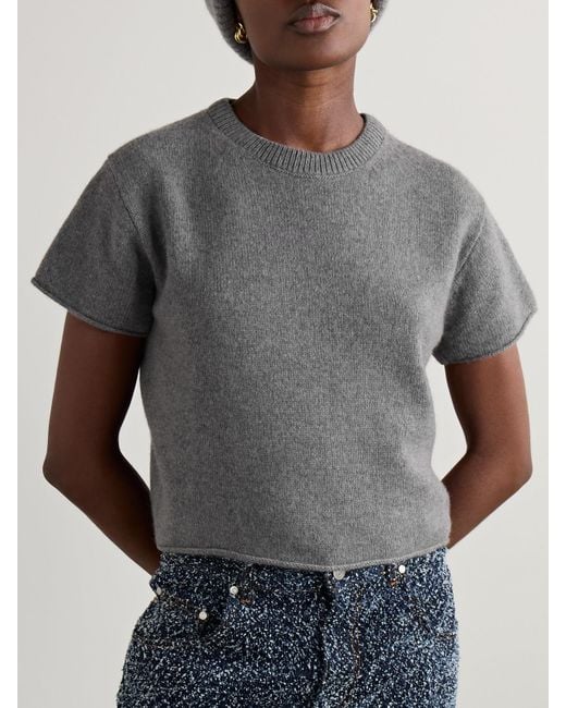 The Elder Statesman Gray Kaschmirpullover