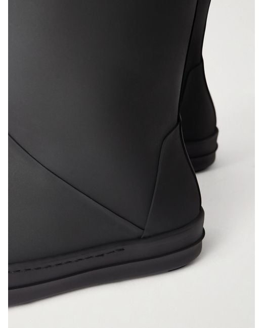 Rick Owens Black Leather Boots
