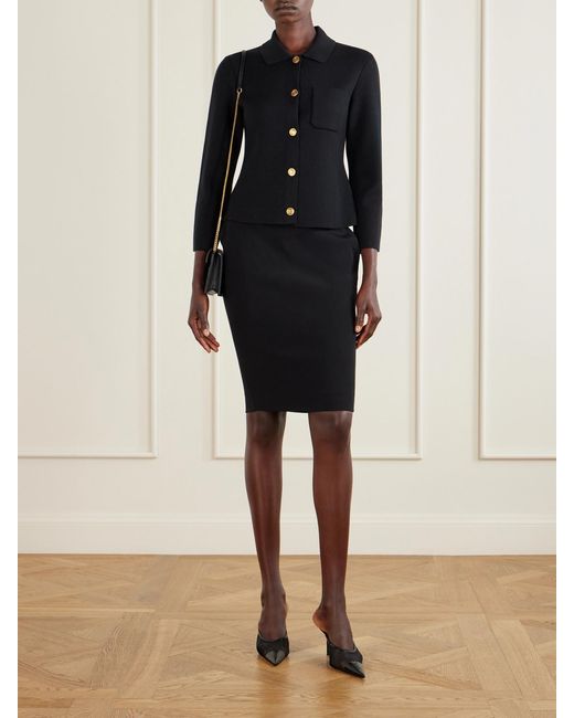 Saint Laurent Blue Wool Statement Jacket