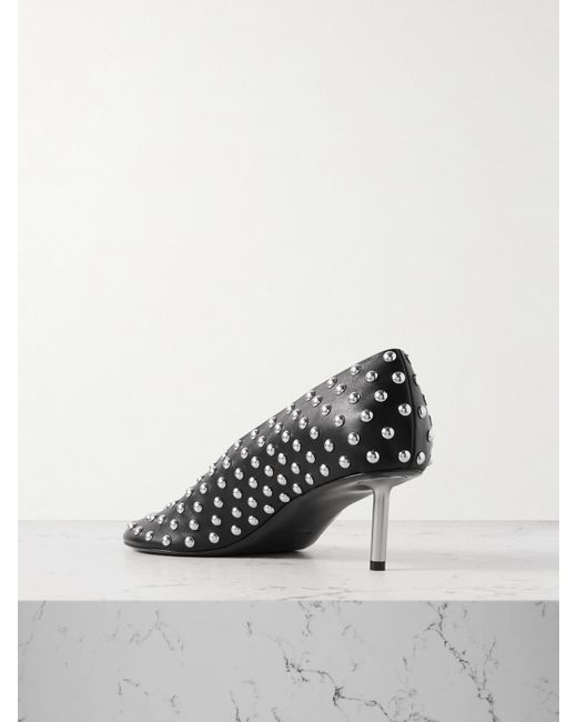 Jil Sander Black Pumps Aus Leder Mit Nieten