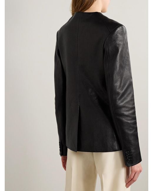 Khaite Black Jameson Leather Jacket