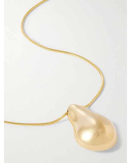 LIE STUDIO White The Betty Convertible-Plated And Leather Necklace