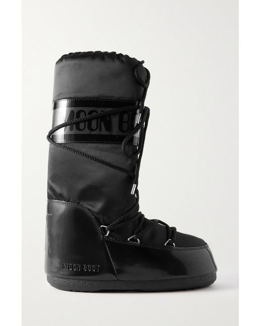 Moon Boot Icon Glance Shell And Pvc Snow Boots in Black