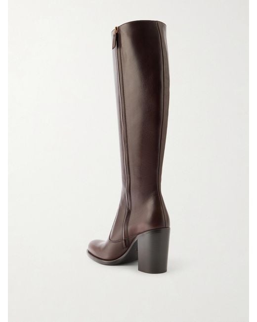 Chloé Brown Phoenix Leather Knee Boots