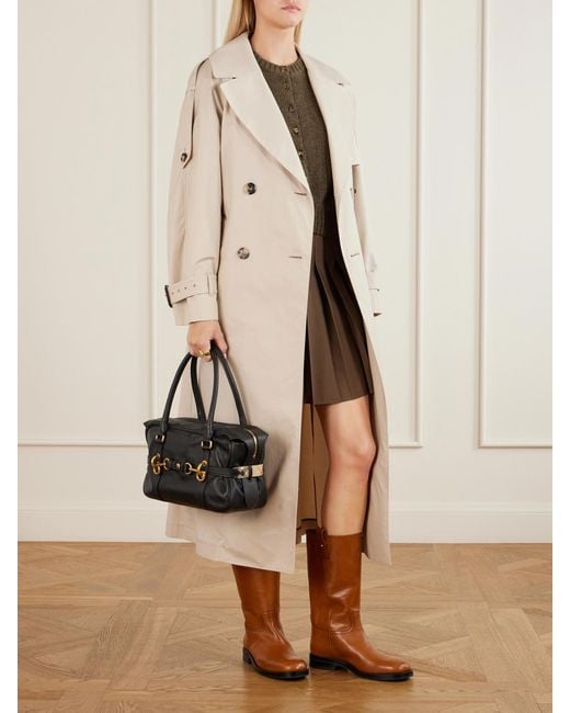 Burberry Black Embellished Leather Shoulder Bag