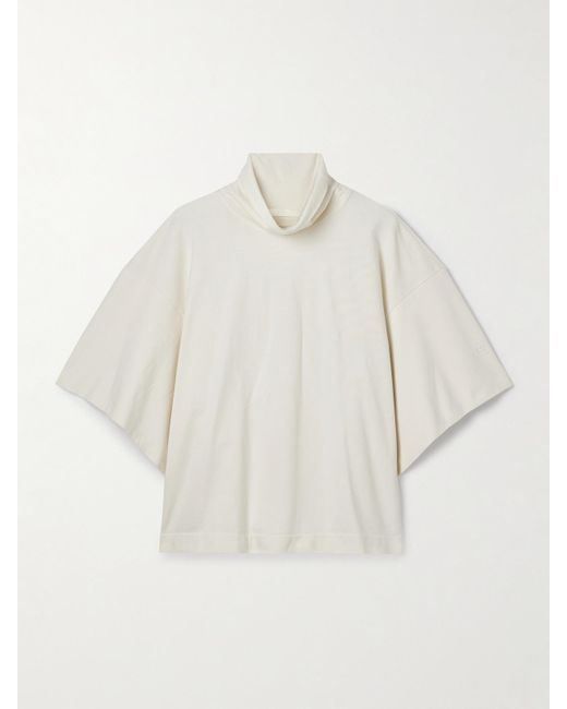 RÙADH White The Orbital Organic Cotton-Jersey Turtleneck T-Shirt