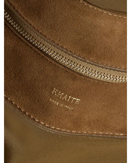 Khaite Metallic Olivia Sport Mittelgroße Schultertasche Aus Shell Mit Besätzen Aus Veloursleder
